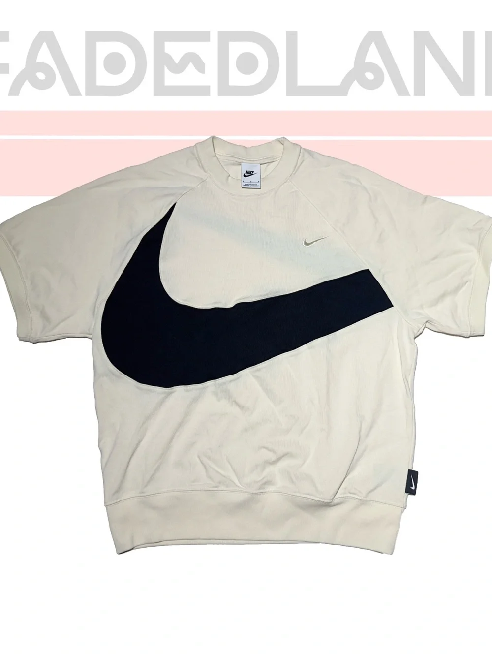 Nike Men’s Cream Short-Sleeve Swoosh Graphic Shirt